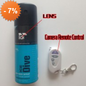 covert game cameras Spray Bottle in Bathroom 32G Full HD 720P DVR with motion sensor